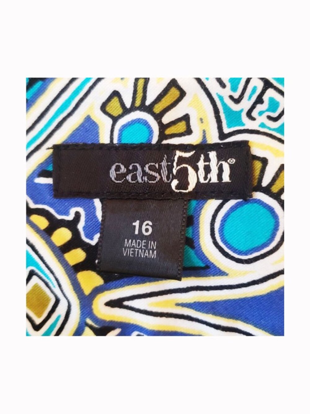 EAST 5TH Colorful Turquoise Blue Multi Colored Medallion Style Mini Skirt 16 - Picture 10 of 16